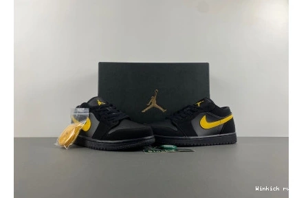 University Jordan Air 1 Gold' 'Black Low 0811